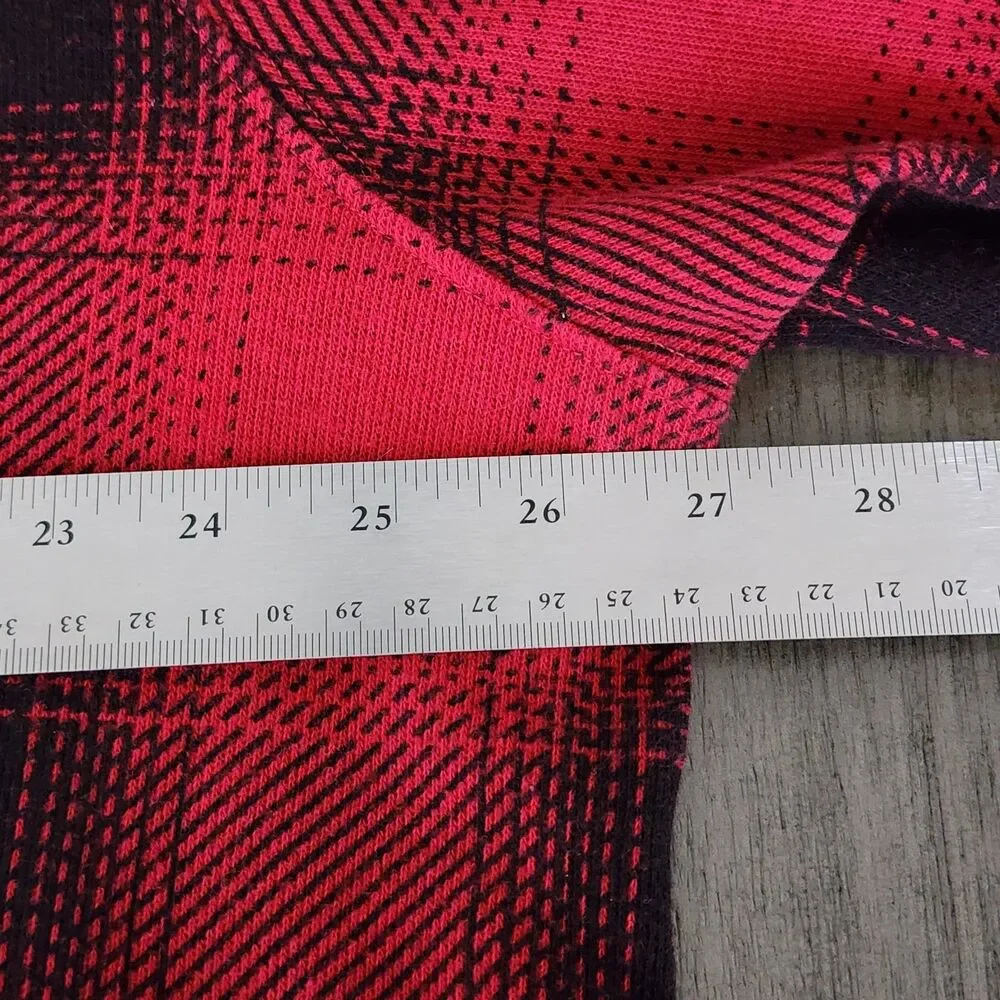 Polo Ralph Lauren Men’s XXL 1/4 Zip Pullover Sweatshirt Red Black Buffalo Plaid